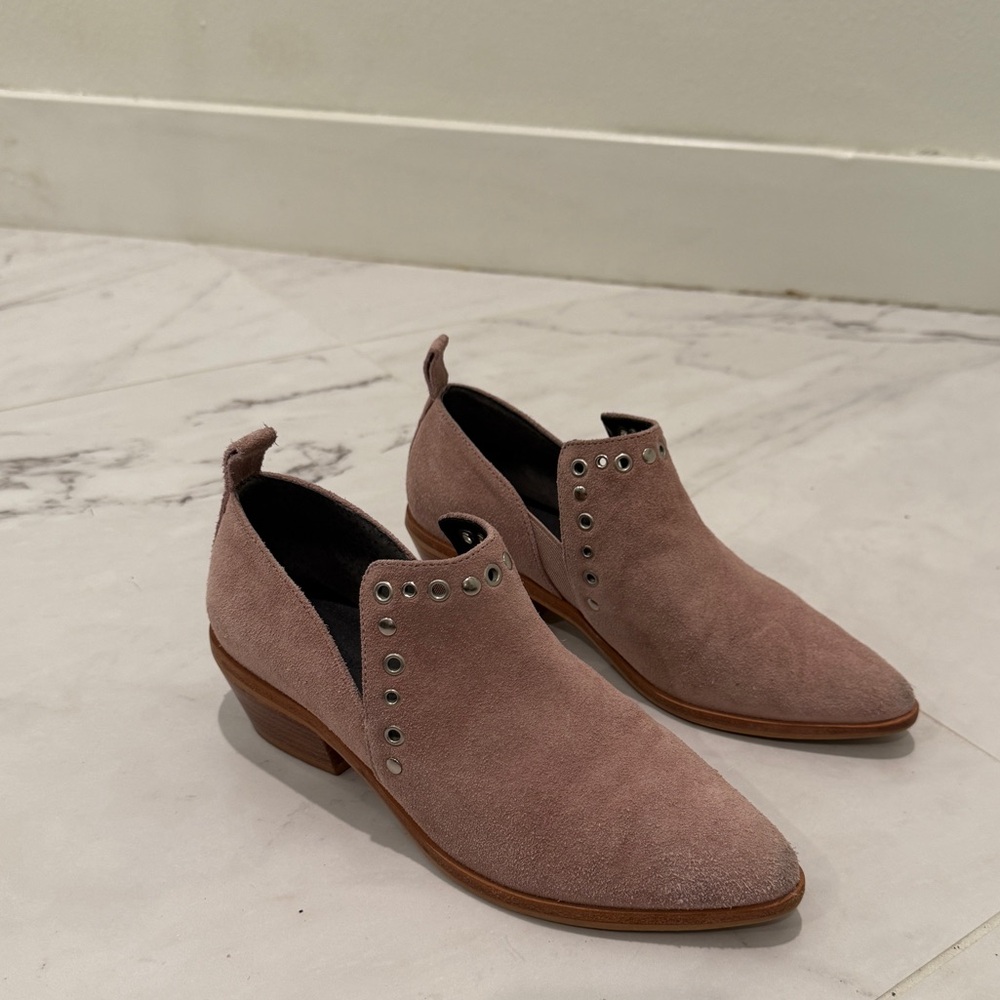 Rebecca minkoff pink suede booties